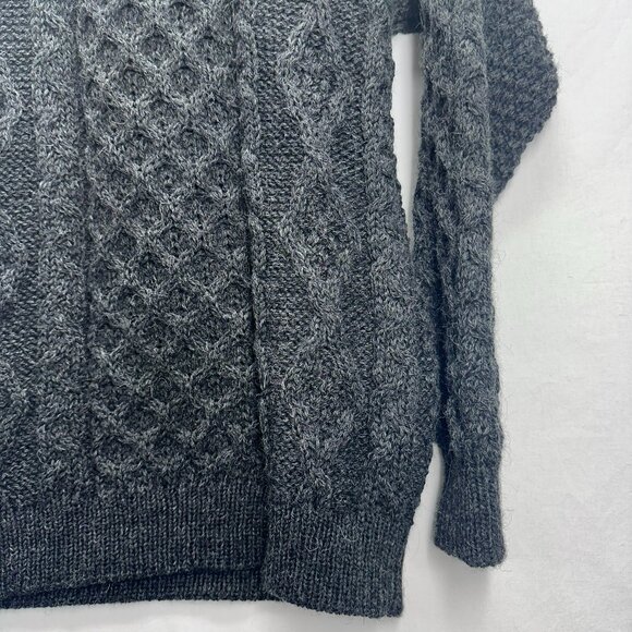 Aran Crafts Aran Islands-motif Made in Ireland 100% Wool Pullover Sweater Small - Picture 3 of 9